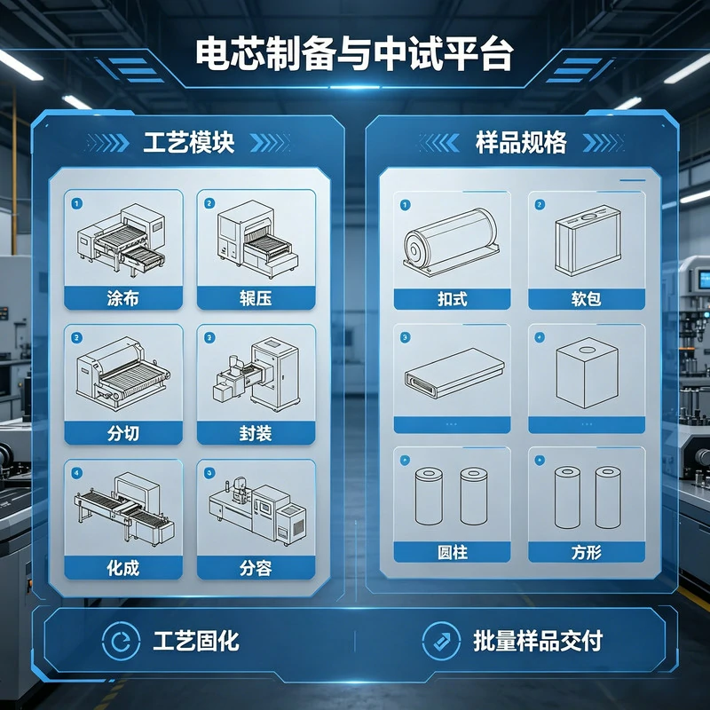 电芯制备与中试平台
